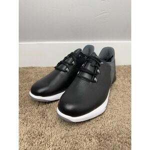 New FootJoy Fuel Mens Golf Shoes Black Grey Spikeless 55451 Size 8 XW Extra Wide